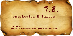 Tamaskovics Brigitta névjegykártya